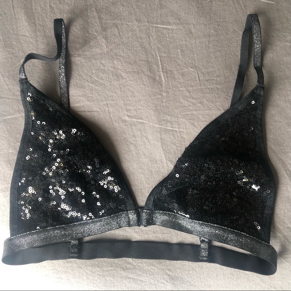 Victoria’s Secret - small black sequin bralette